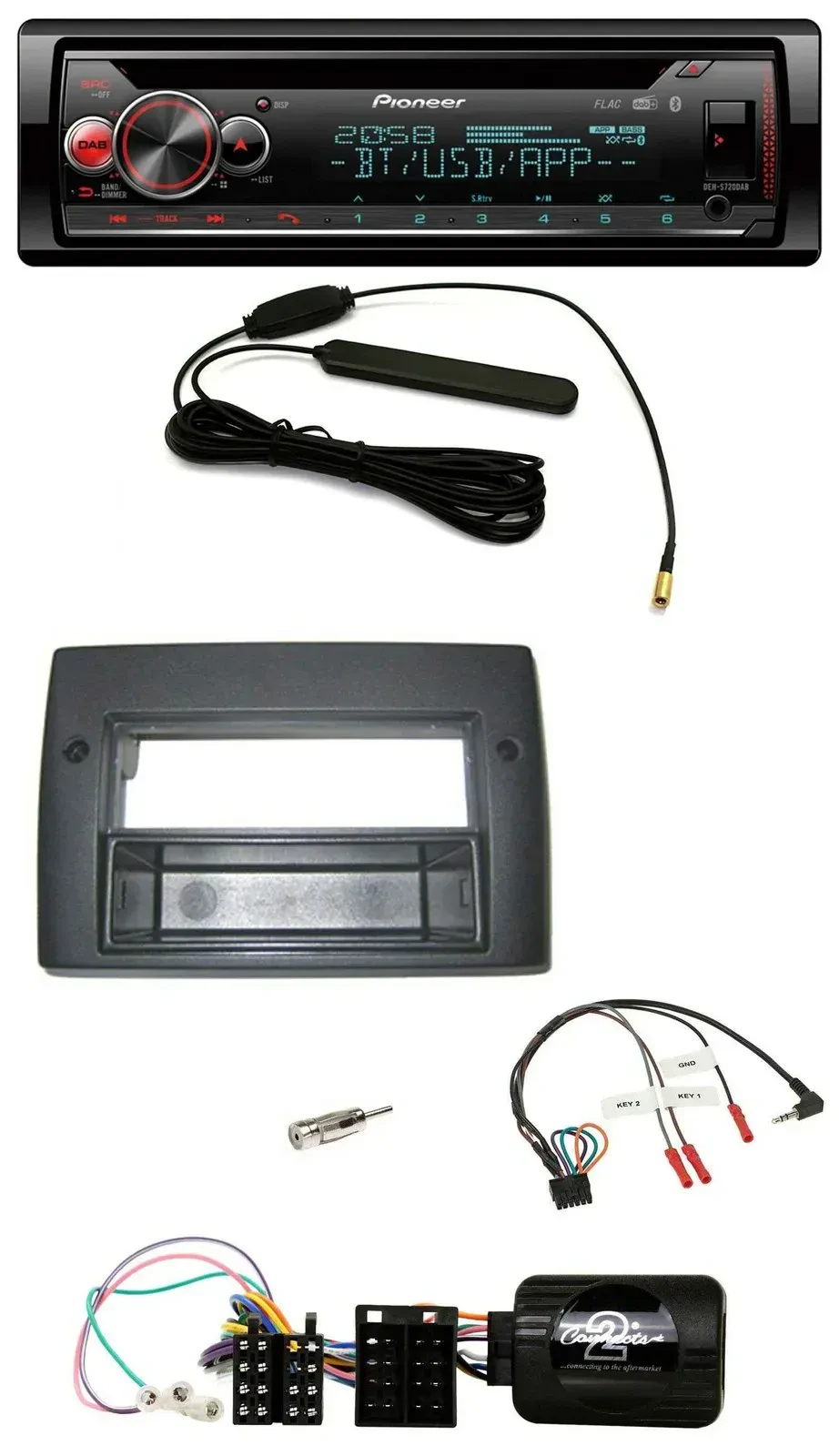 Pioneer USB DAB Lenkrad Bluetooth CD Autoradio für Fiat Stilo 2001-2007 Profi Ab