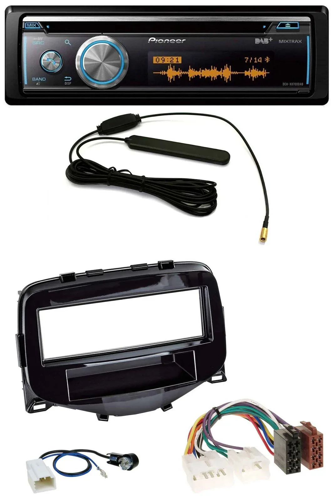 Pioneer CD USB Bluetooth DAB MP3 Autoradio für Toyota Aygo (2014-2021)