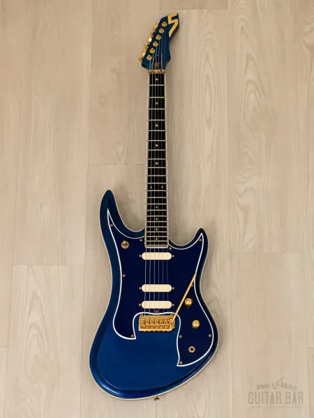 Электрогитара Guyatone Sharp 5 LG-2100M MK III SSS Metallic Blue w/case Japan 1994