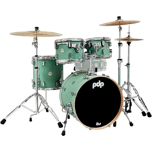 Ударная установка акустическая PDP by DW Concept Maple 4-Piece Fusion Shell Pack Chrome Hardware Satin Seafoam