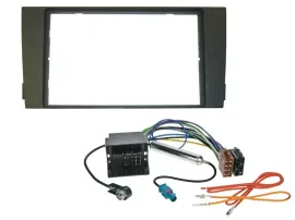 Einbauset Doppel DIN Autoradio für Audi A6 01-05 C5 Quadlock