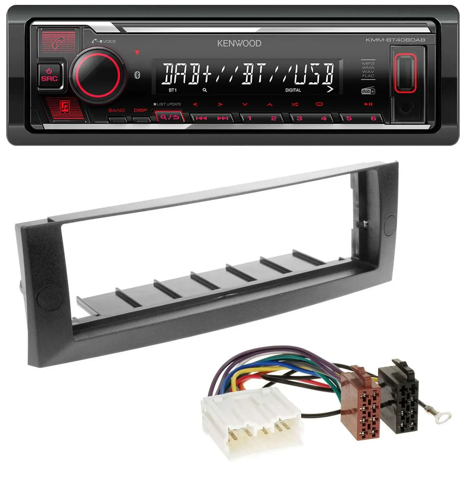 Kenwood MP3 Bluetooth USB DAB Autoradio für Mitsubishi Colt (2004-2008)