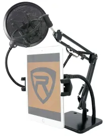 Rockville iSTAND 85 Boom+Gooseneck Mic/iPhone/iPad Stand+Shock Mount+Pop Filter