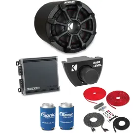 Сабвуфер пассивный Kicker 46CWTB82 + CXA400.1 (набор) с пультом и комплектом для установки усилителя