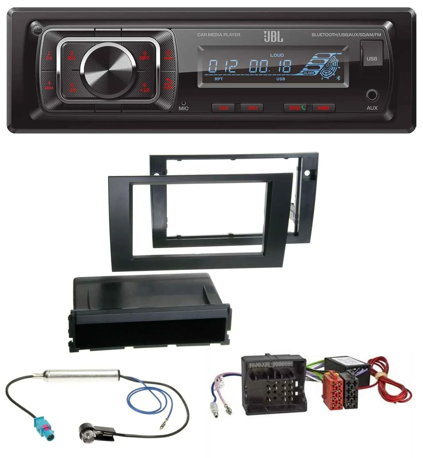 JBL SD AUX MP3 USB Bluetooth Autoradio für Audi A4 B7 04-08 Symphony Aktivsystem