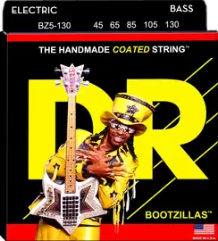 Струны для 5-струнной бас-гитары DR Strings BOOTZILLAS™ DR BZ5-130, 45 - 130