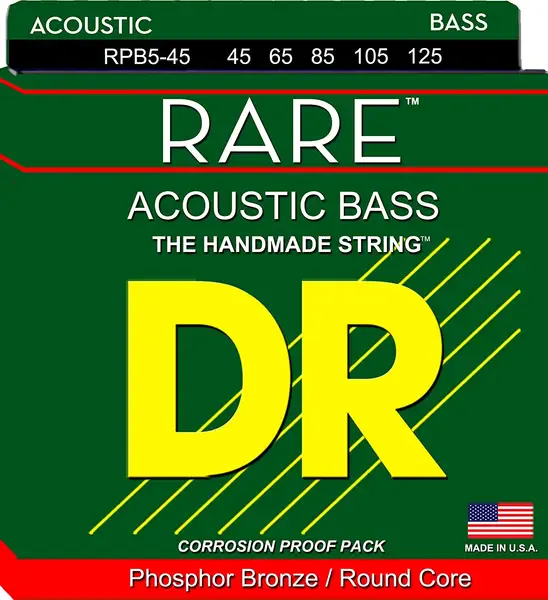 Струны для акустической бас-гитары DR Strings RARE DR RPB5-45, 45 - 125