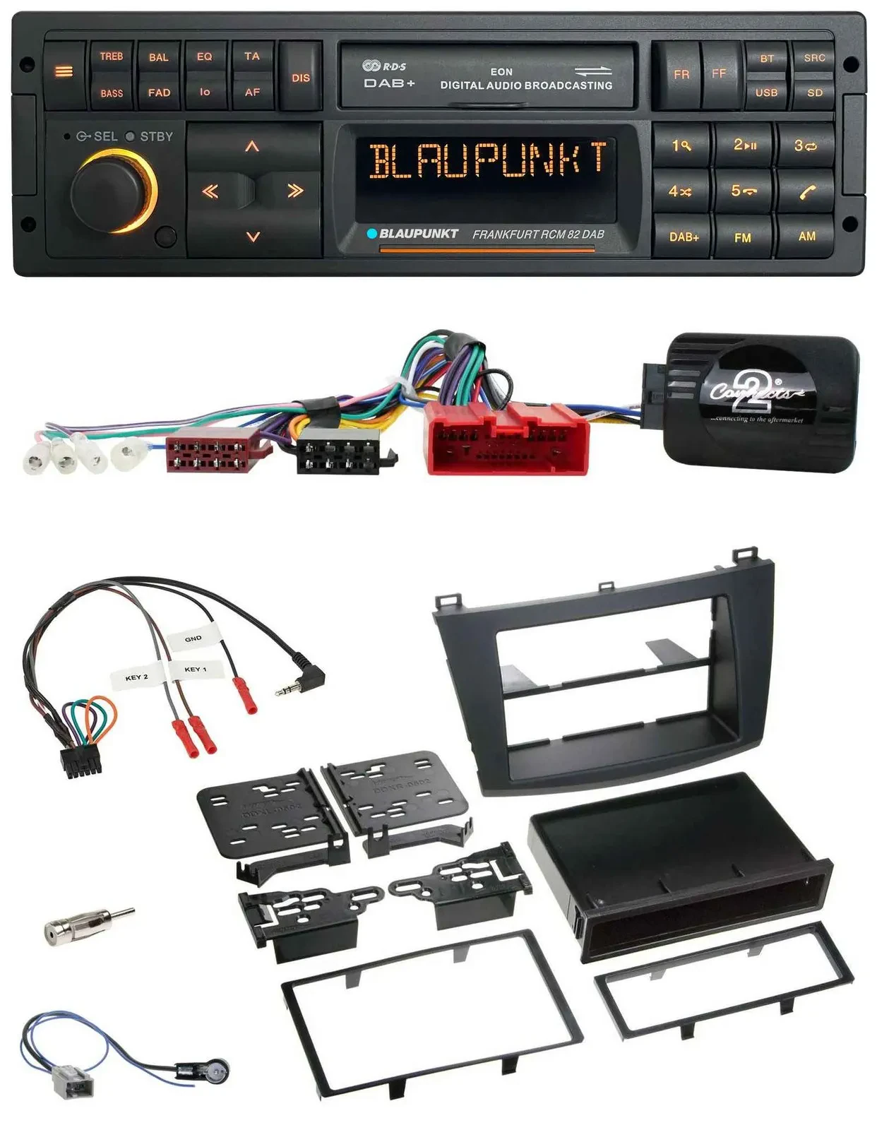 Blaupunkt USB DAB SD Lenkrad Bluetooth Autoradio für Mazda 3 2009-2013 Can-Bus