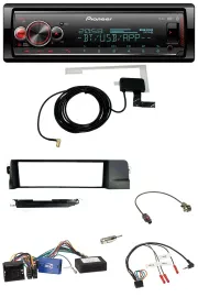 Автомагнитола Pioneer Bluetooth DAB USB для BMW 3 Series E46 (2001–2007), поддержка кнопок на руле, черный