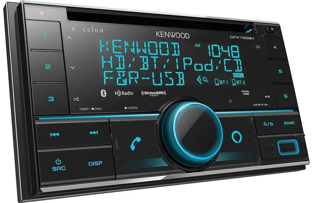 Kenwood eXcelon DPX795BH Double-DIN Multimedia Receiver