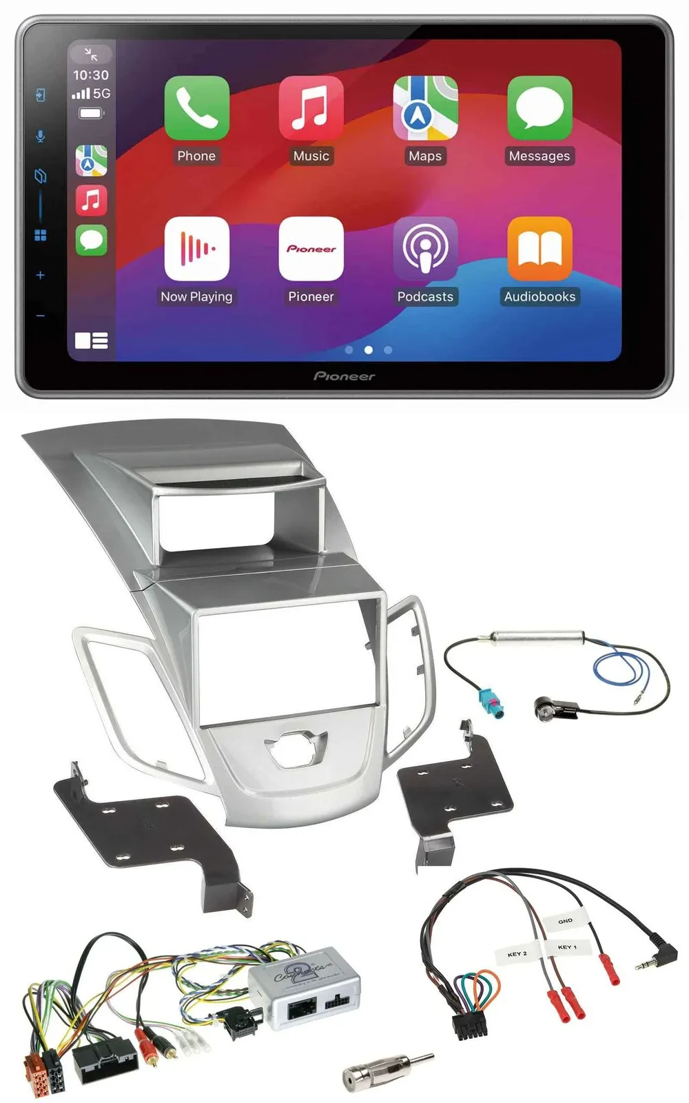 Pioneer Lenkrad USB DAB Bluetooth 2DIN Autoradio für Ford Fiesta 2010-17 Display