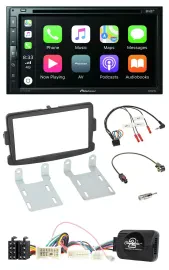 Pioneer DVD 2DIN Lenkrad DAB Bluetooth USB Autoradio für Dacia ab 2012 schwarz