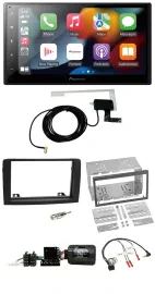 Автомагнитола Pioneer 2DIN USB, Bluetooth, DAB, для Fiat Idea (2006–2012), черная