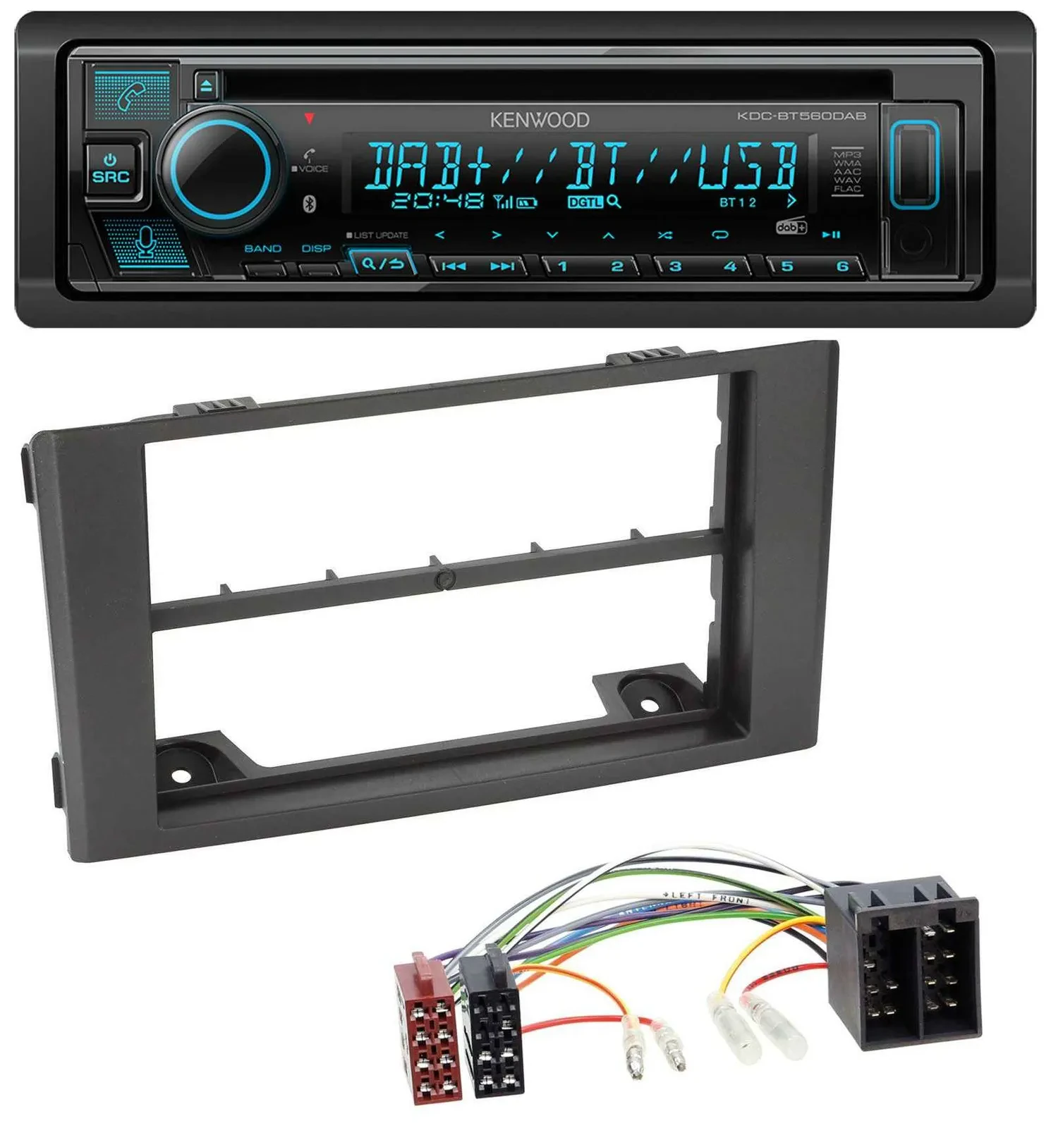 Kenwood Bluetooth DAB CD MP3 USB Autoradio für Iveco Daily (06-14) - schwarz