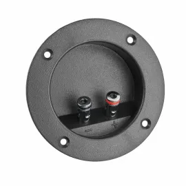 NVX VBTERM2 Round Push Style Outer Design Terminal Cups w/ Chrome-Plated Contact