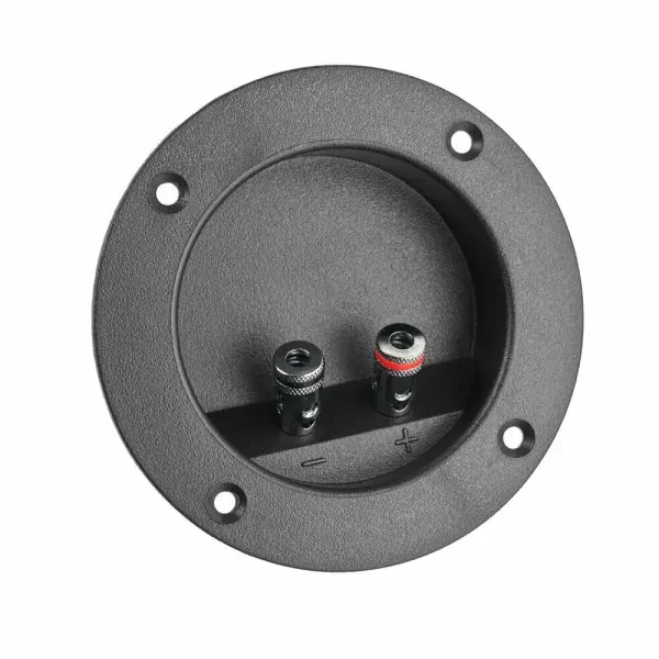 NVX VBTERM2 Round Push Style Outer Design Terminal Cups w/ Chrome-Plated Contact