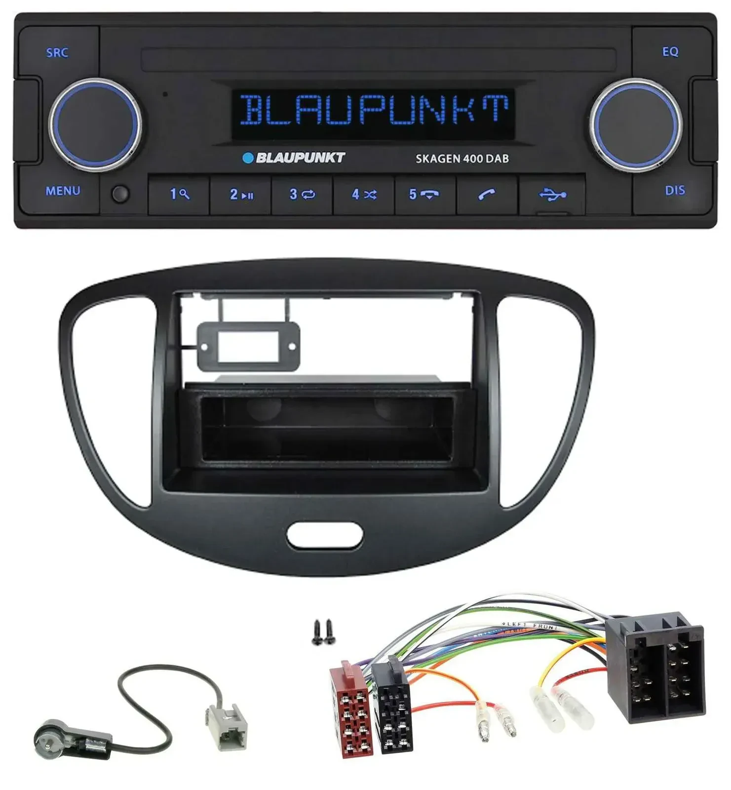Blaupunkt DAB USB Bluetooth MP3 Autoradio für Hyundai i10 (2008-2013) schwarz