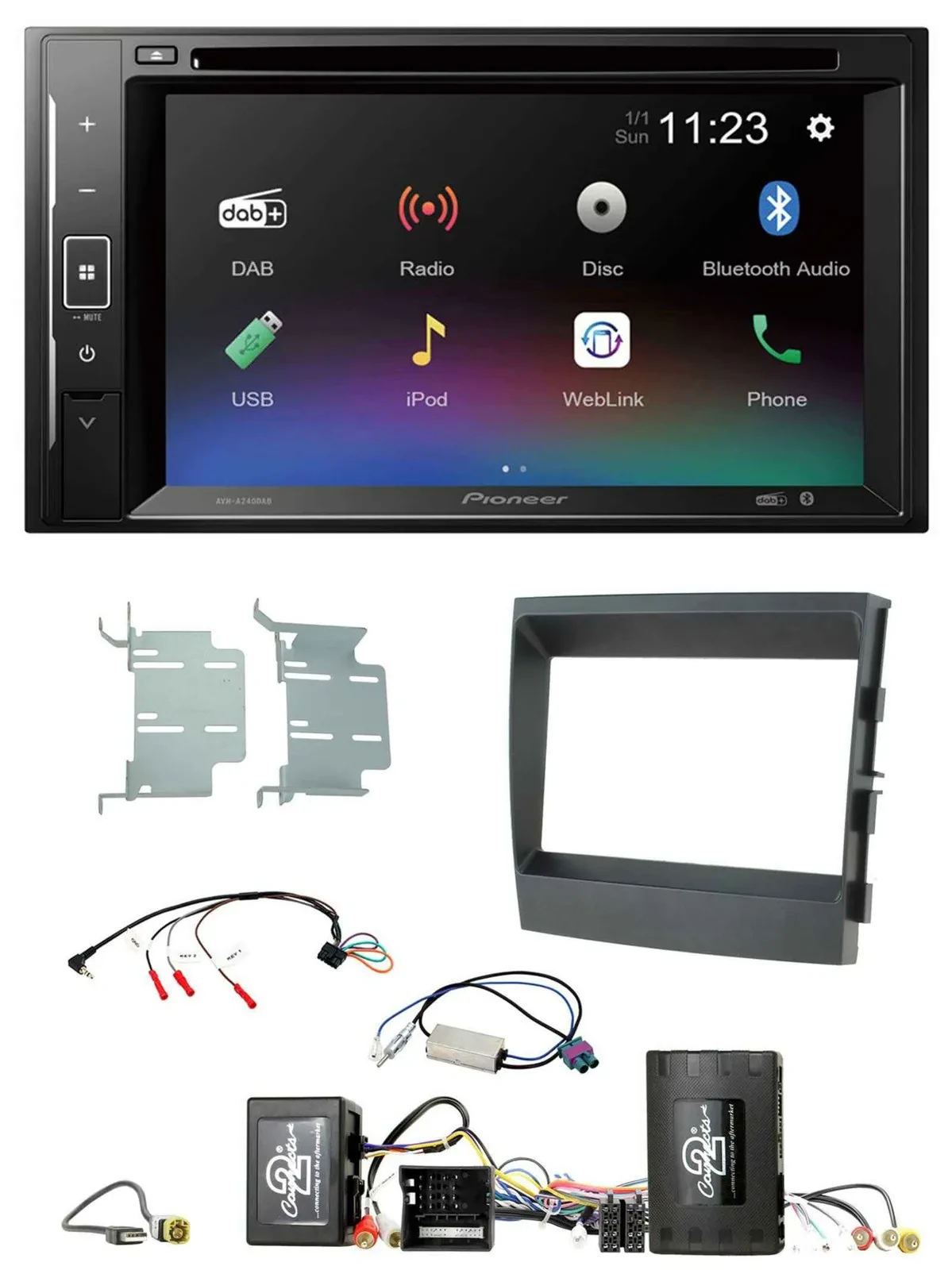 Pioneer Bluetooth Lenkrad USB 2DIN DAB DVD Autoradio für Porsche Panamera Sounds