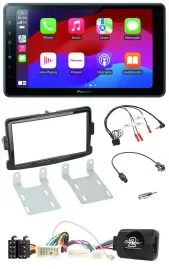 Pioneer Bluetooth 2DIN USB Lenkrad DAB Autoradio für Dacia ab 2012 piano schwarz