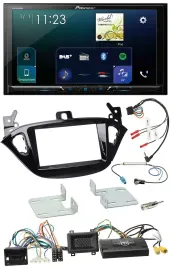 Pioneer Lenkrad Bluetooth USB 2DIN DAB Autoradio für Opel Adam Corsa E ab 2013 P