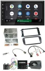 Kenwood DAB Bluetooth USB Lenkrad 2DIN Autoradio für Ford C-Max Galaxy Focus sch