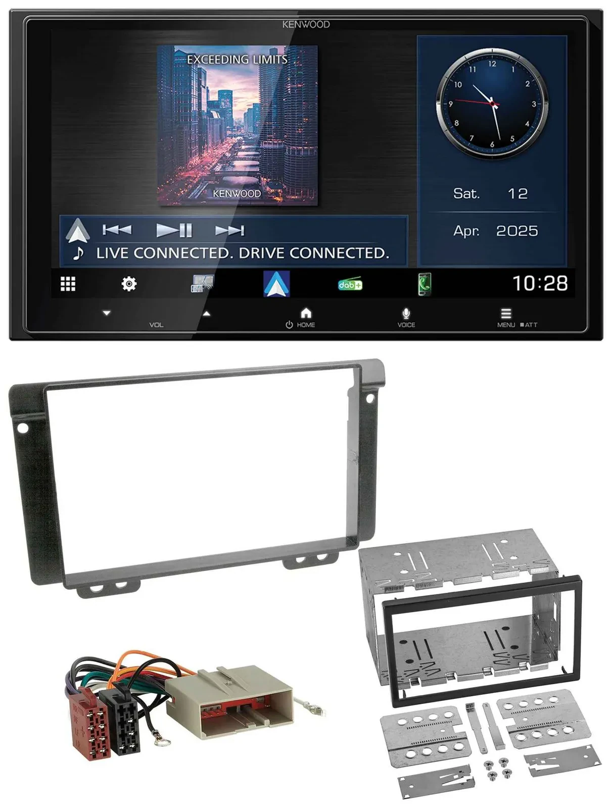 Kenwood Bluetooth 2DIN USB DAB MP3 Autoradio für Land Rover Freelander 2004-2006