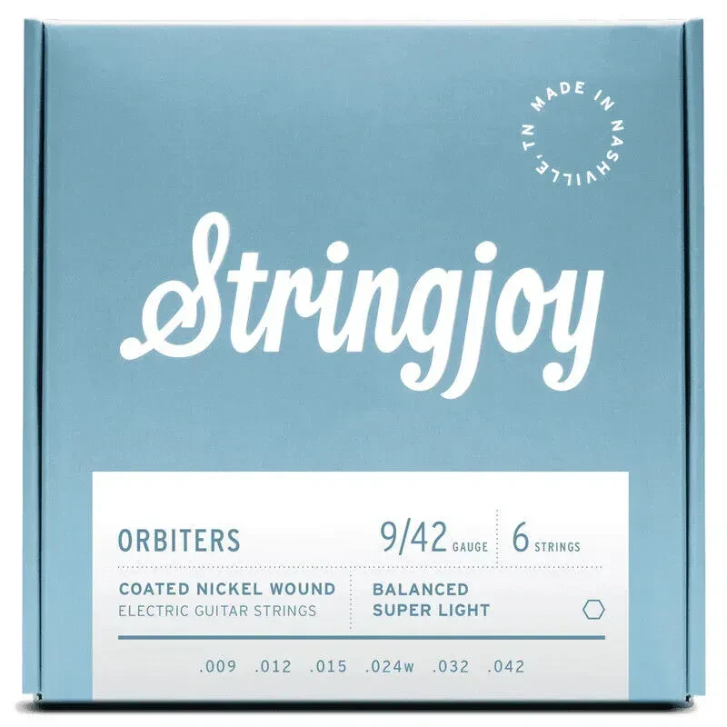 Струны для электрогитары Stringjoy Orbiters Balanced Coated Nickel Wound, 9–42, Super Light (набор, 6 шт.)