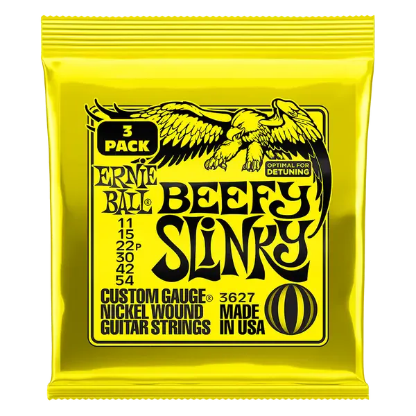 Струны для электрогитары ERNIE BALL 3627 Nickel Slinky Beefy 3 Pack 11-54