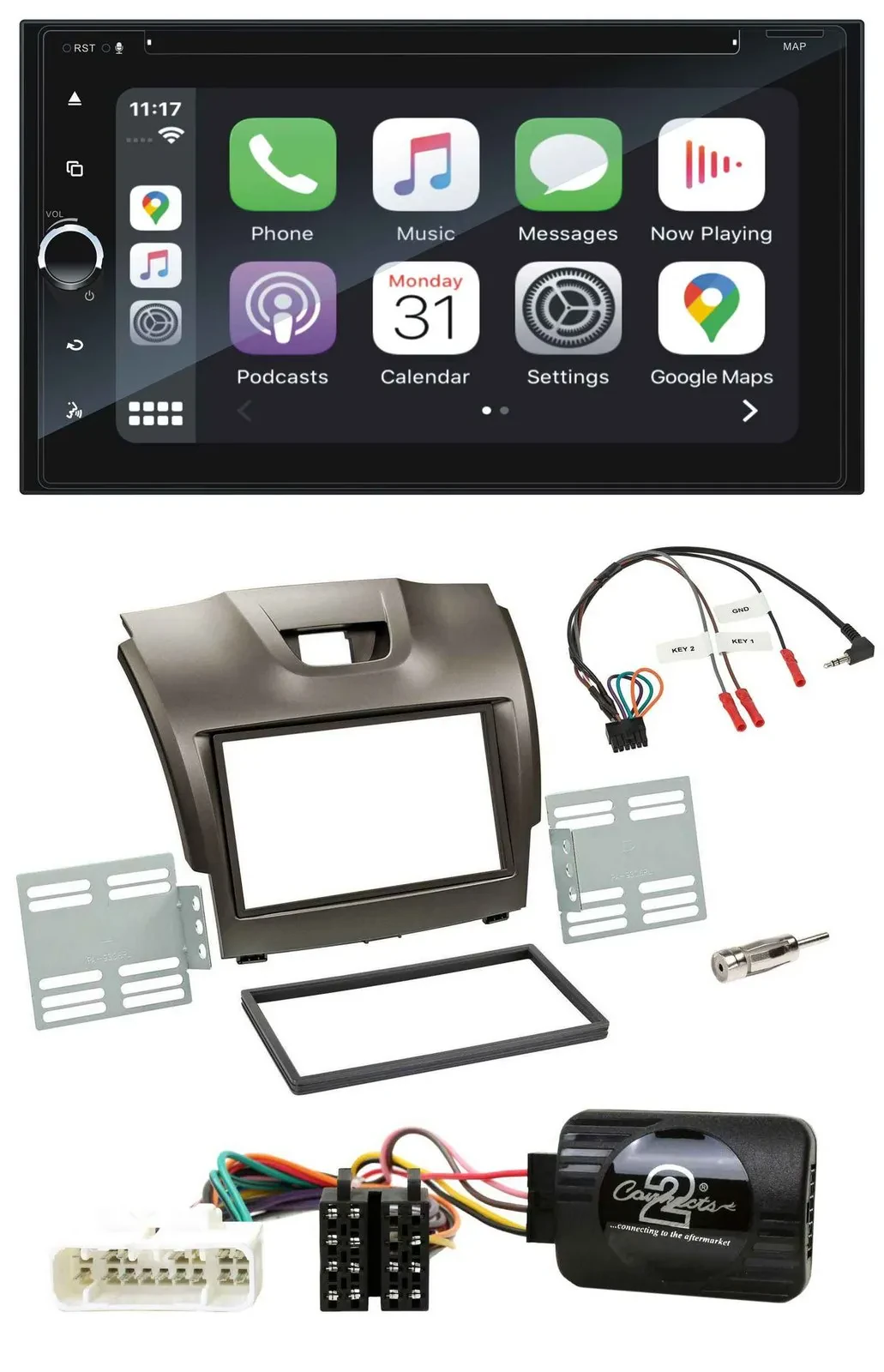 Blaupunkt USB DAB Bluetooth 2DIN TMC Lenkrad Navigation für Isuzu D-Max ab 2012