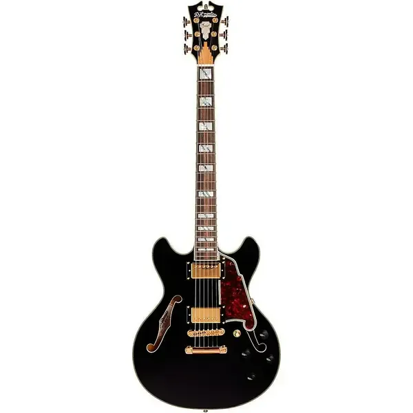 Электрогитара полуакустическая D'Angelico Excel Mini DC Semi-Hollow Black