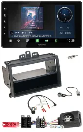 Kenwood Lenkrad Bluetooth USB DAB Autoradio für Hyundai i20 09-11 schwarz Rubber