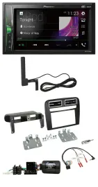Pioneer MP3 DAB Lenkrad 2DIN Bluetooth Autoradio für Fiat Grande Punto 06-09 sch