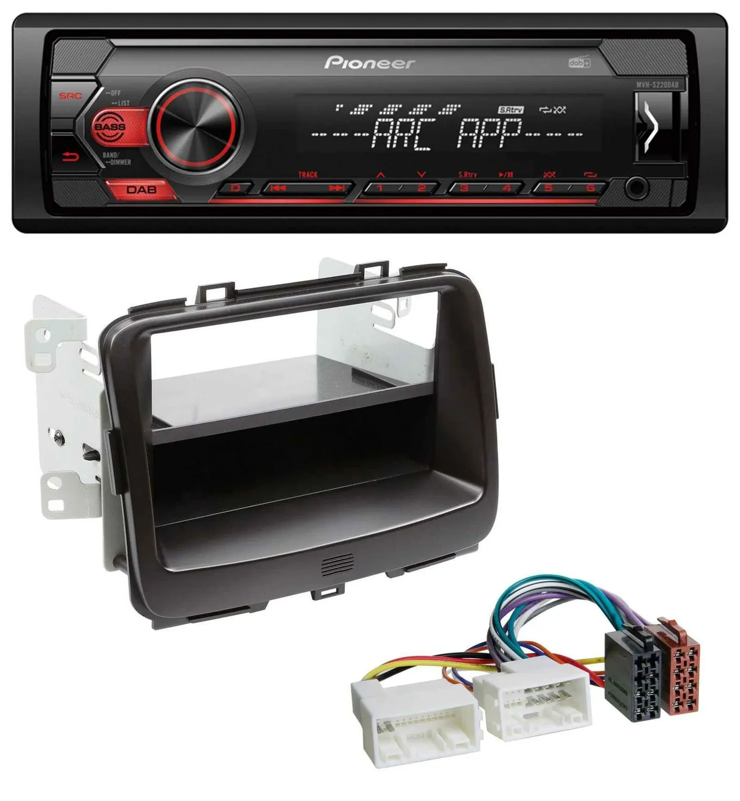 Автомагнитола Pioneer 1-DIN DAB, USB, AUX для Kia Carens 4 (RP, с 2013)