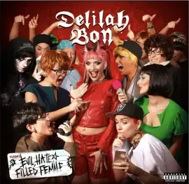 Виниловая пластинка Delilah Bon - Evil, Hate Filled Female - Red & Neon Green Vinyl [New Vinyl LP] C