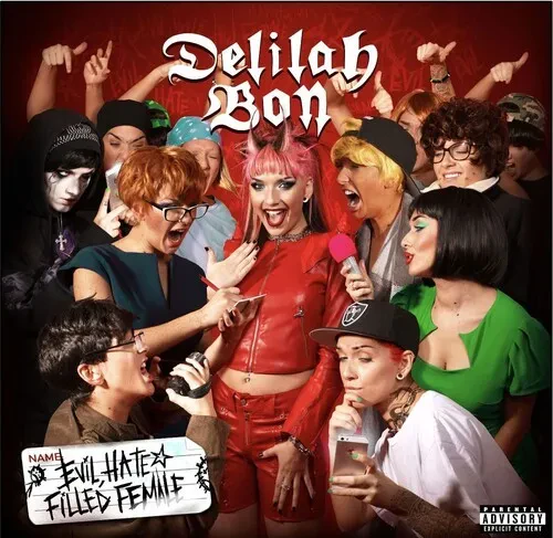 Виниловая пластинка Delilah Bon - Evil, Hate Filled Female - Red & Neon Green Vinyl [New Vinyl LP] C
