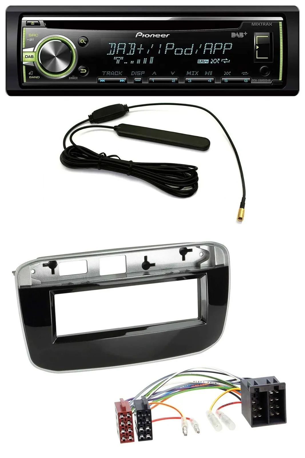 Pioneer MP3 USB CD DAB AUX Autoradio für Fiat Punto Punto Evo (ab 2011)