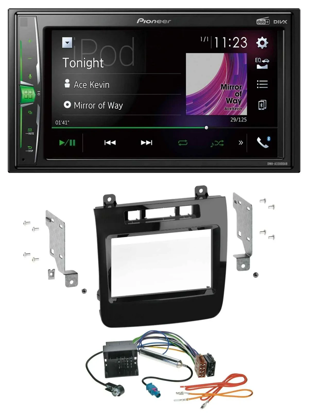 Pioneer 2DIN MP3 DAB USB Bluetooth Autoradio für VW Touareg (2010-2014)