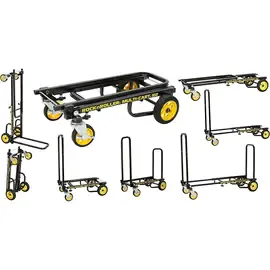 Rock N Roller Multi-Cart 8-1 Micro Equipment Transpter Cart Black Frame/Yellow
