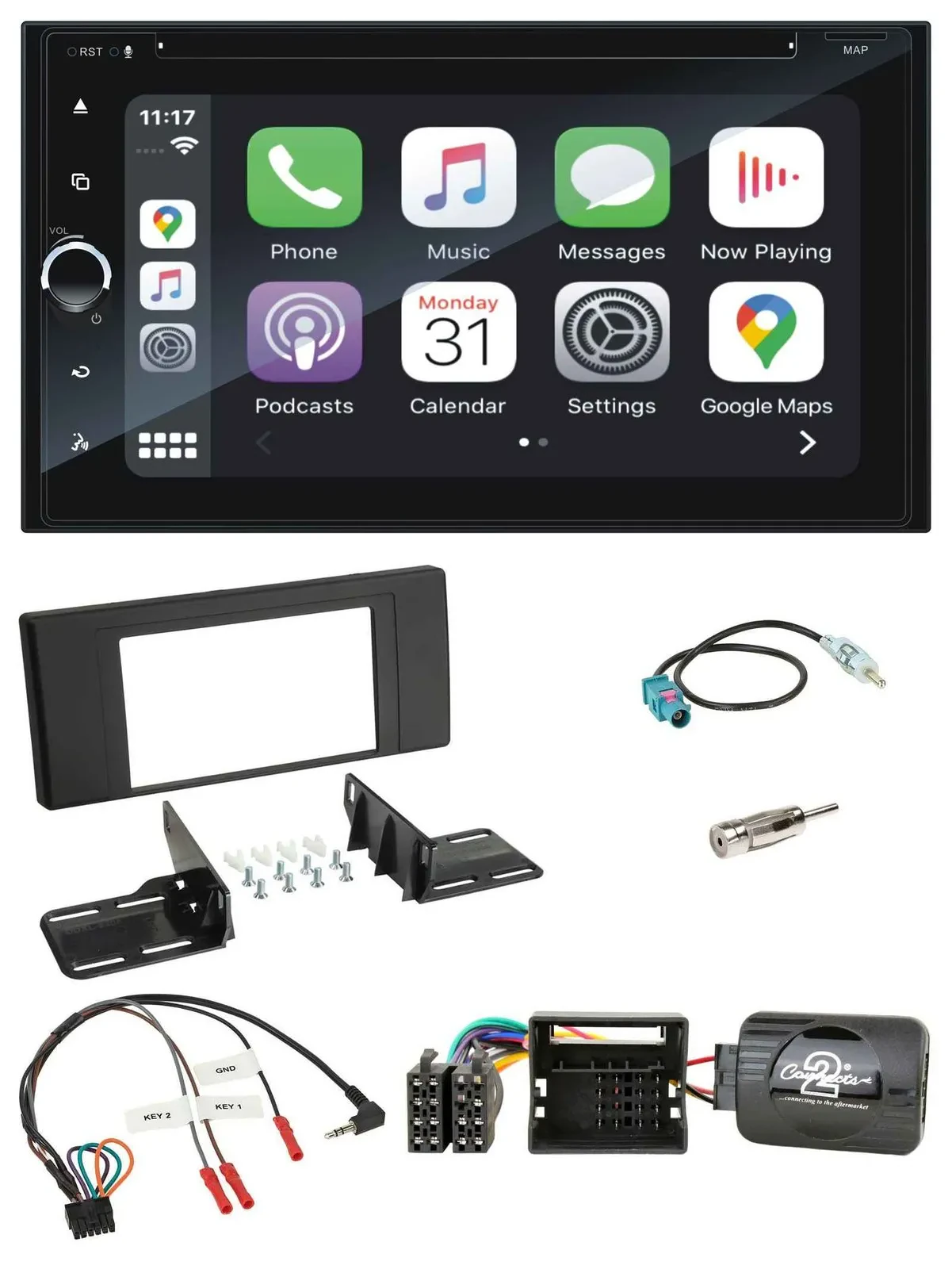 Blaupunkt USB DAB Bluetooth 2DIN TMC Lenkrad Navigation für Land Rover Range Rov