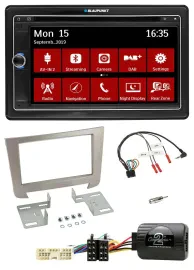 Blaupunkt 2DIN USB DAB Lenkrad Bluetooth TMC Navigation für SSangYong Rexton Tel
