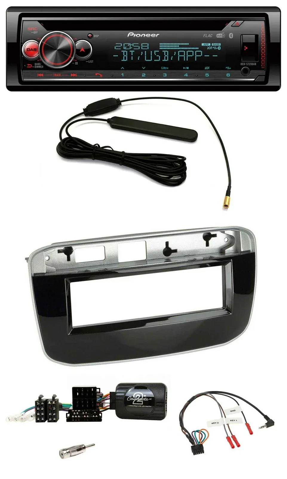 Автомагнитола Pioneer USB DAB Bluetooth CD для Fiat Punto/Punto Evo (с 2009)