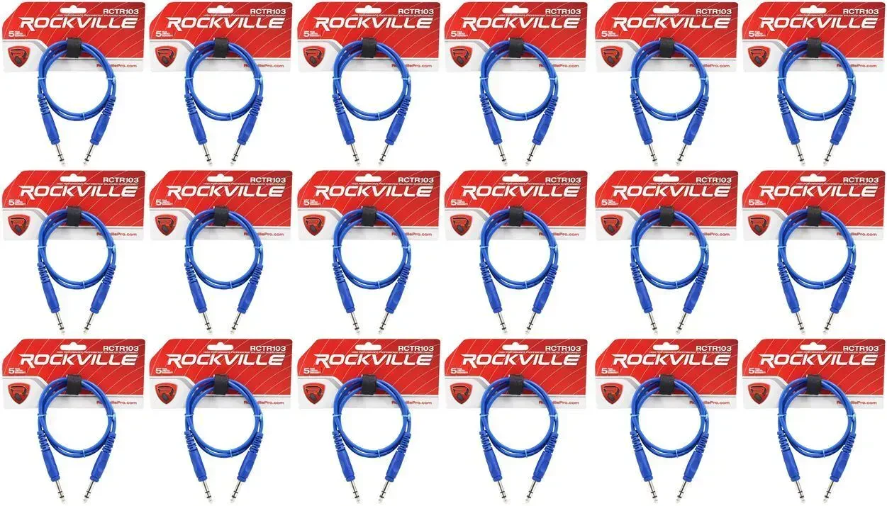 Коммутационный кабель Rockville RCTR103BL Blue 0.9 м (18 штук)