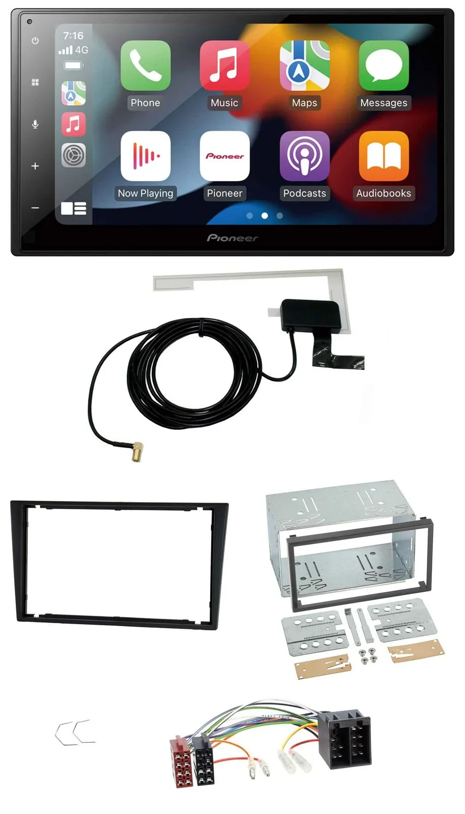 Pioneer MP3 USB Bluetooth DAB 2DIN Autoradio für Opel Corsa C Meriva Signum Vect