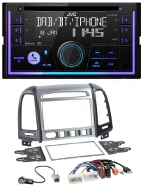 JVC MP3 USB 2DIN DAB Bluetooth CD Autoradio für Hyundai Santa Fe AUX USB 4 Schal