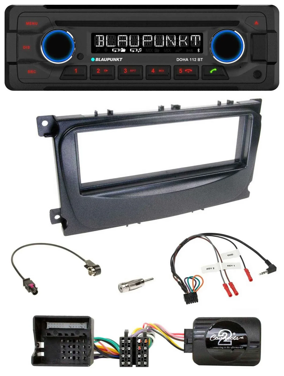 Blaupunkt Lenkrad MP3 CD Bluetooth USB Autoradio für Ford S-Max Mondeo 07-14 sch