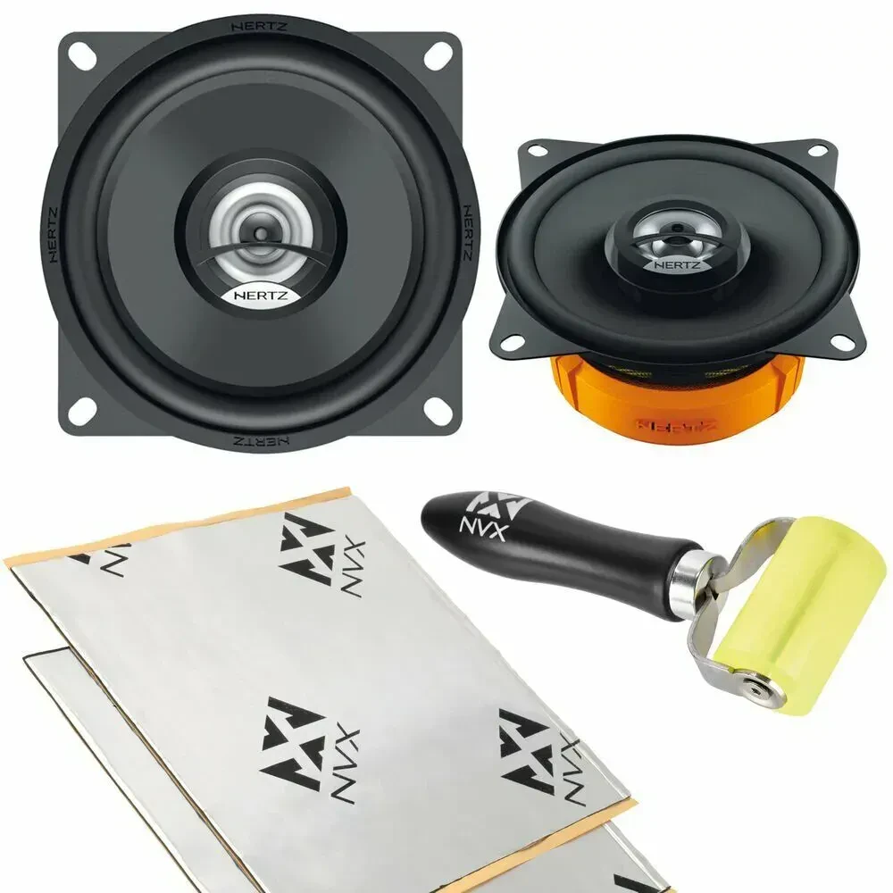Автоколонки Hertz DCX100.3 4" 30W с виброизоляцией NVX и роликом (набор)