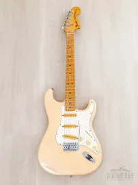 Электрогитара Fender 1972 Stratocaster Vintage Reissue ST72-75SC SSS Olympic White w/case Japan 1989