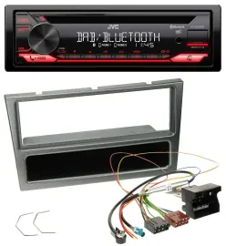 JVC CD DAB USB Bluetooth MP3 Autoradio für Opel Corsa C Quadlock 2004-2006 alumi
