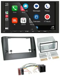 JBL USB 2DIN MP3 Bluetooth AUX Autoradio für Fiat Stilo (ab 2005)