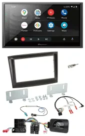 Автомагнитола Pioneer 2DIN, DAB, Bluetooth, USB, для Fiat Doblo (Mini-ISO, с 2015)